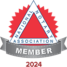 A member of the national notary association